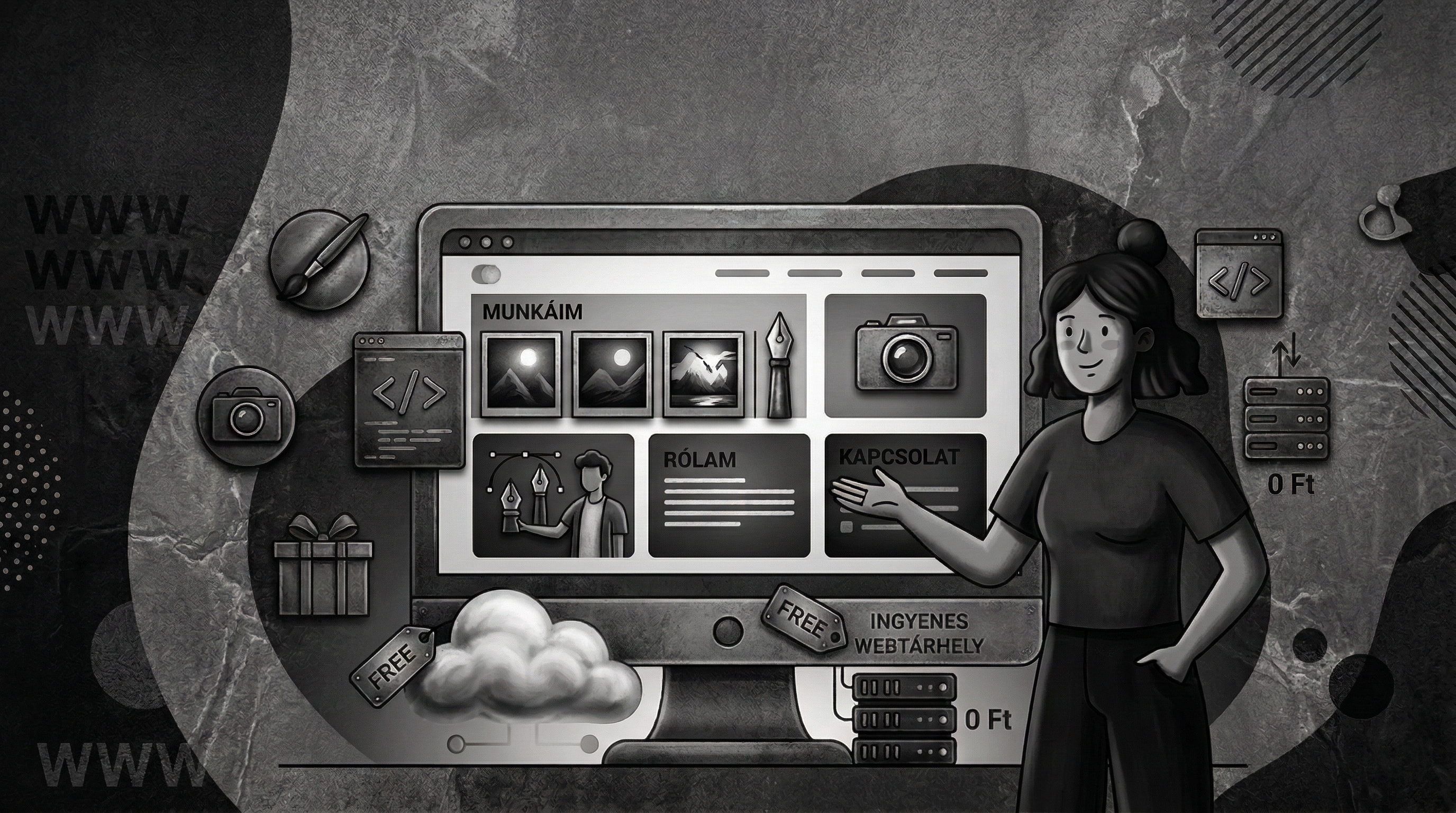 WebVidra | Offline Weboldal Szerkesztő és Generátor - Portfólióoldal ingyenes webtárhelyen galéria borítókép